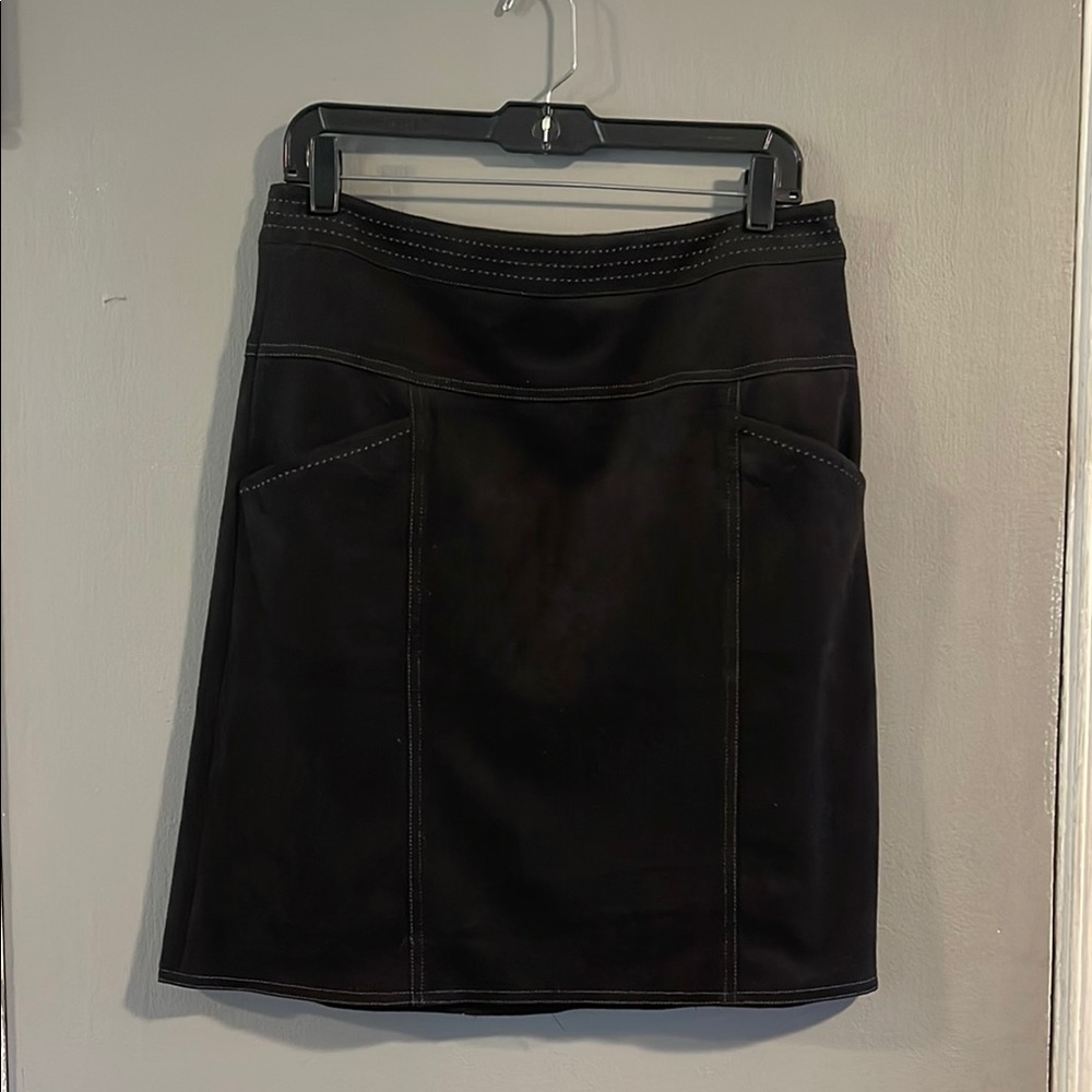 J. MCLAUGHLIN Black‎ Faux Suede Mini Skirt Size 8